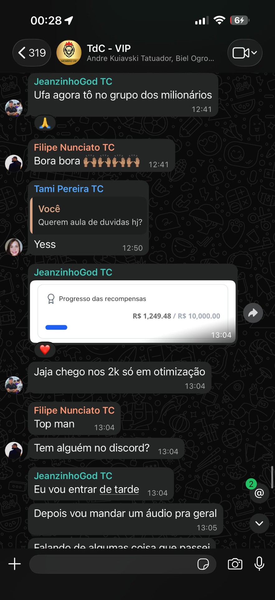 Aluno · Progresso